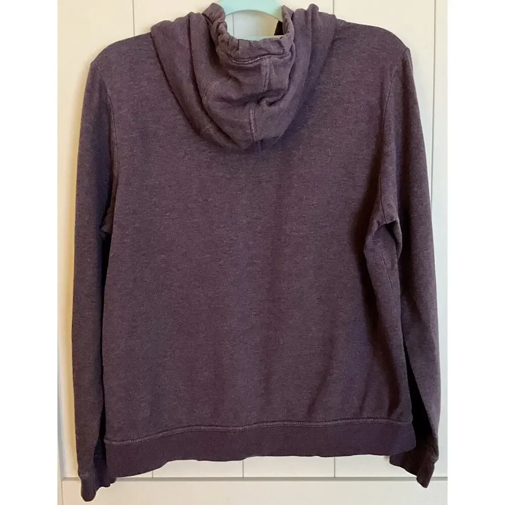 Nike Hoodie Womens Medium Purple Pullover Sweater Funnel Neck Embroidered Swoosh